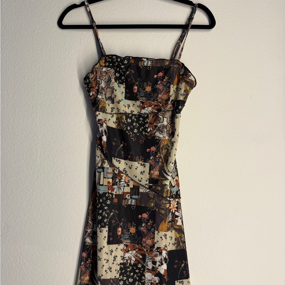 Vintage Patchwork Floral Mini Dress